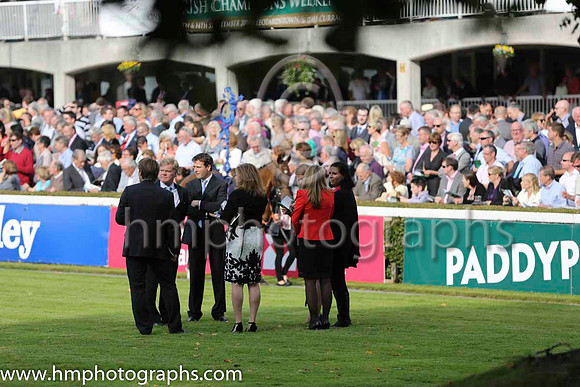 Parade ring at Irish Champions Weekend at Leopardstown