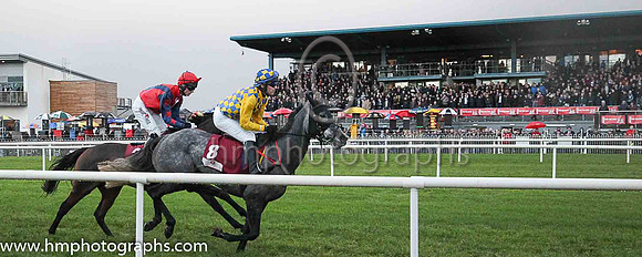 08th Hannah Huxwell and Mr N Gault ( 8 , blue and yellow check ) Trainer - H Smyth , Owner - H Smyth