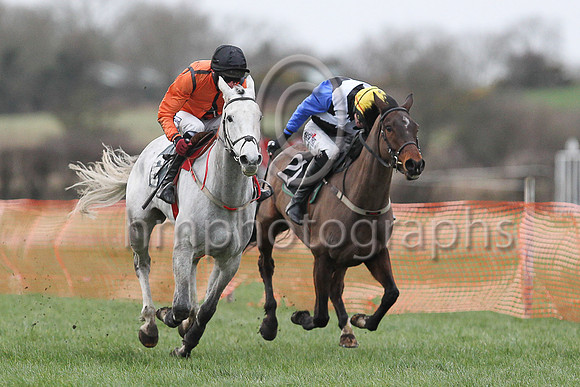 01st BI QUINI TIEP (FR) and D G Lavery ( 6 , ORANGE,black seams; black cap ) Trainer: B.R. Hamilton , Owner : Nigel Baring