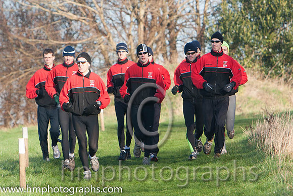 The City of Derry AC Men's Team at the 2007 Senior Men's Northern Ireland Cross Country Race at University of Ulster Coleraine, Northern Ireland