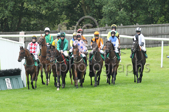 Waiting for the starter's flag to drop at Downpatrick Racecourse