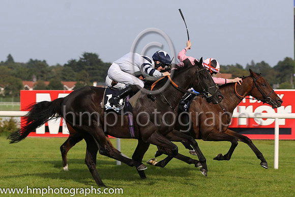 02 Cassells Rock and S Corby - - 02nd (10 ,white, dark blue epaulettes ) Trainer - A J Martin  01 Toe The Line and F M Berry - - 01st (9 ,pink, black hoop ) Trainer - J E Keily