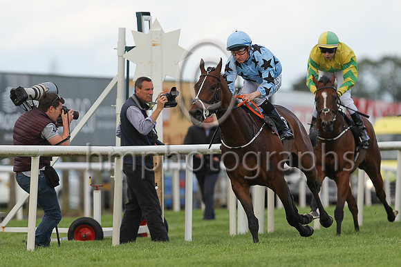 Pat Healy (2nd left) and Matt Mackey (left) close to the action at Down Royal