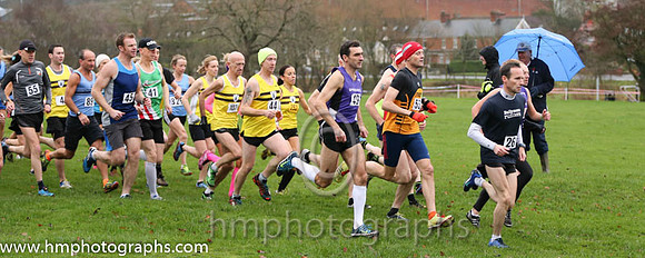 Start of the Women's and Veteran Men's Race at the Malcolm Cup at Ballyclare