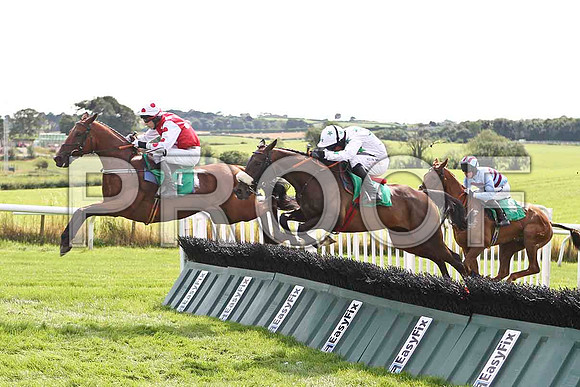 Auenschutze 2nd, Jockey E J McConnell , Hamalka 5th, Jockey P Carberry & TIme Machine 4th, Jockey A E Lynch - FT8E2930-e