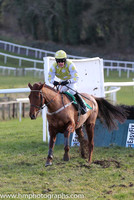 Race 4 14th - Keith's Delight (IRE) (3 ) Jockey: B Hayes (3) - Trainer: P A Fahy - yellow, white stars