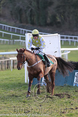Race 4 14th - Keith's Delight (IRE) (3 ) Jockey: B Hayes (3) - Trainer: P A Fahy - yellow, white stars