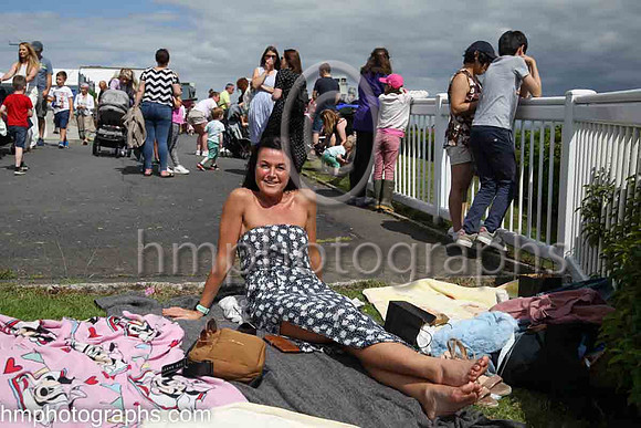 Donna Convery from Portaferry enjoying the sunshine at The Family Fun Raceday at Downpatrick Race Course on Wednesday 13th July 2022.