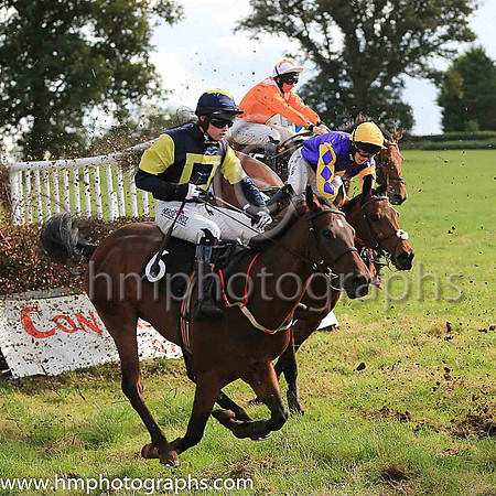 CLONDAW RIGGER and S Fitzgerald ( 7 ,purple, yellow diamond ) Trainer: Michael Goff,, Owner : Redmond, Michael John