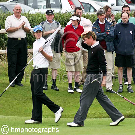 Rory McIlroy leaves the green after beating the course record at Royal Portrush during the qualifying round of the 2005 North of Ireland Amateur Championship - IMG_1478-e3