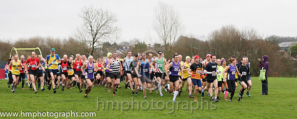 Start of the Women's and Veteran Men's Race at the Malcolm Cup at Ballyclare