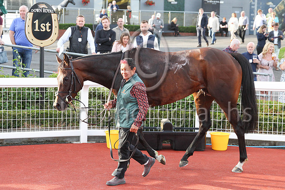 Hazel Galloway leads Perotan winner of Her Majesty's Plate (Listed Race) at Down Royal on 22nd July 2022