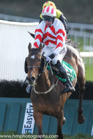 Race 4 4th - Luckynumberslevin (IRE) (11 ) Jockey: R Loughran - Trainer: Miss F Slevin - red and white chevrons