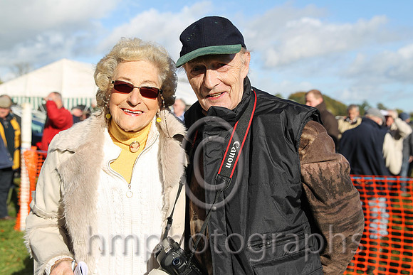 Mrs M E Hagan and racing journalist Ron McKnight