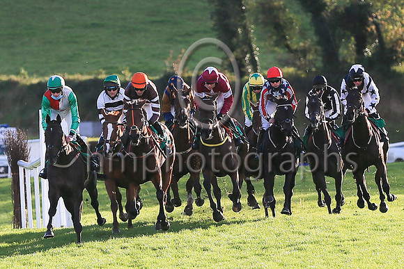 01st Flanking Maneuver and Mr F Maguire ( 2 , maroon, white star ) Trainer - N Meade , Owner - Gigginstown House Stud