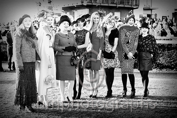 Rosanna Davidson - Former Miss World (5th from left) and finalists and judges in the Best Dressed Lady Competition - IMG_9696-ebw
