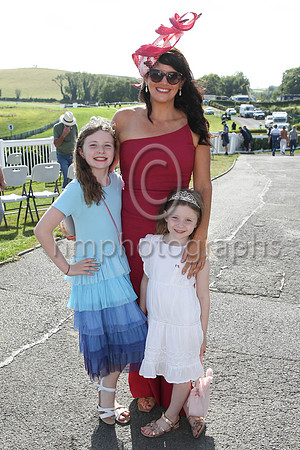 Amelia, Nuala and Rosa Perry from Downpatrick at the Downpatrick Racecourse Ladies Day on Monday