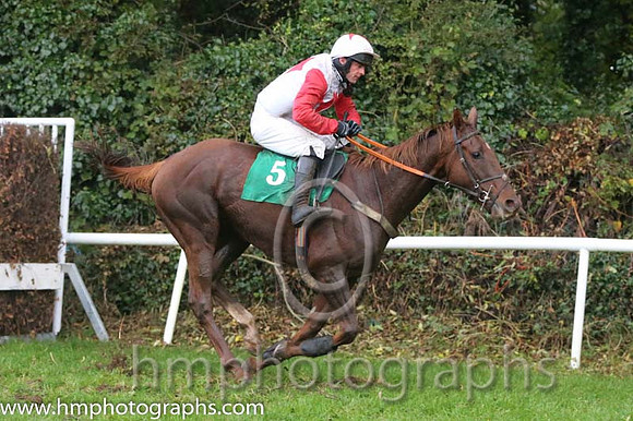 02 Mia's Anthem and M Darcy - - 02nd (5 ,White, three red diamonds ) Trainer - N C Kelly