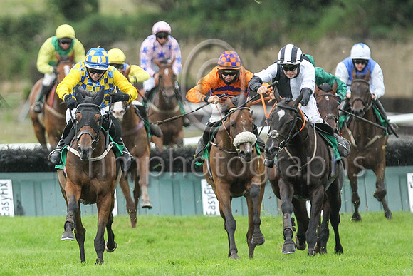 01st James Boru and C J Orr ( 6 , orange, purple chevrons ) Trainer - N C Kelly , Owner - Victor McCrea