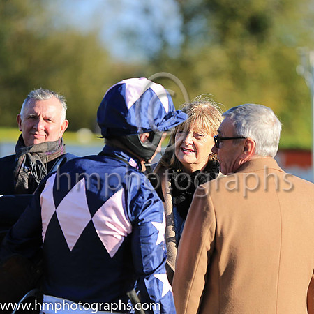 03rd London Prize and N D Fehily ( 4 , dark blue, pink triple diamond ) Trainer - Ian Williams , Owner - Mrs Margaret Forsyth