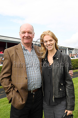 John Taylor with his daughter Sarah at Downpatrick Races. Sarah is taking a holiday at home from her job as a model with IMG in New York.