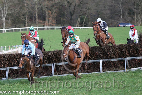 02 Areema and M J Lynch - - 02nd (8 ,light blue, navy large spots ) Trainer - I R Ferguson  01 Kilcullen Flem and R James - - 01st (6 ,emerald green, orange hoops ) Trainer - Donnchadh Doyle