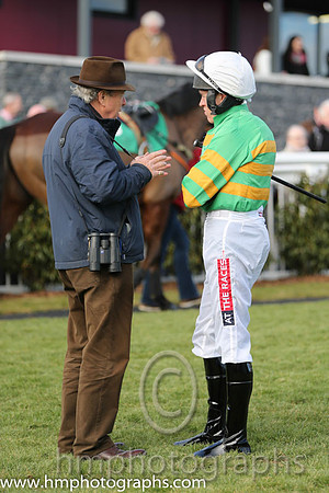 Race 3 1st - Jumptoconclusions (IRE) (5 ) Jockey: B J Geraghty - Trainer: E J O'Grady - green and orange hoops