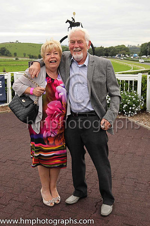 Mabel and Norman Richmond at Downpatrick Racecourse Ladies Day Meeting.Mabel is a cousin of the late Dr E F Logan OBE.