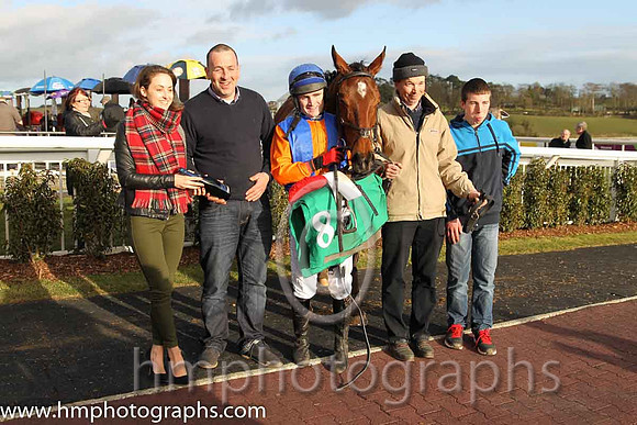 Race 5 1st - Magical Mother (IRE) (8 ) Jockey: K C Sexton - Trainer: J Beamish - blue, orange stripe