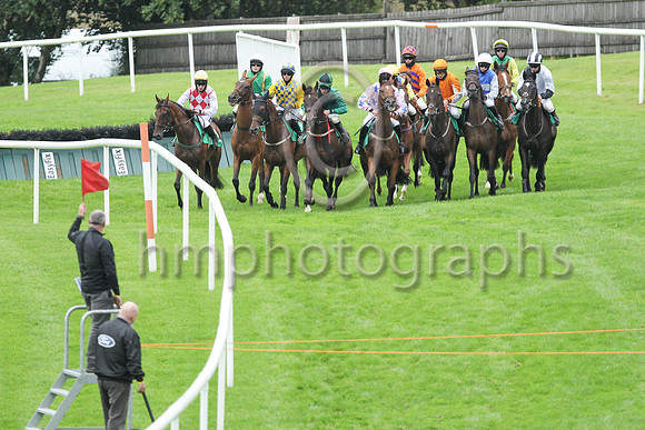The start at Downpatrick Racecourse