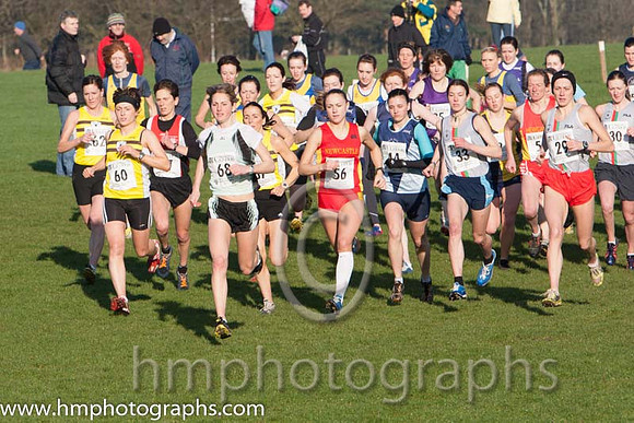 The start of the 2007 Senior Women's Northern Ireland Cross Country Race at University of Ulster Coleraine, Northern Ireland