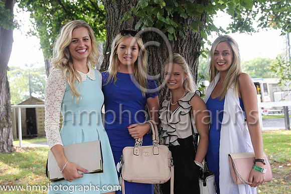 Melanie Young, Chloe O'Flynn, Michelle Kenny and Jane Hannigan at Irish Champions Day at Leopardstown