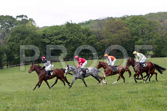 Cairncastle , Fell, Jockey J D Moore leads the group - CU2D4800-e