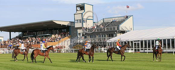 Horses wait to be loaded into the starting gates for Her Majesty's Plate (Listed Race) at Down Royal on 22nd July 2022