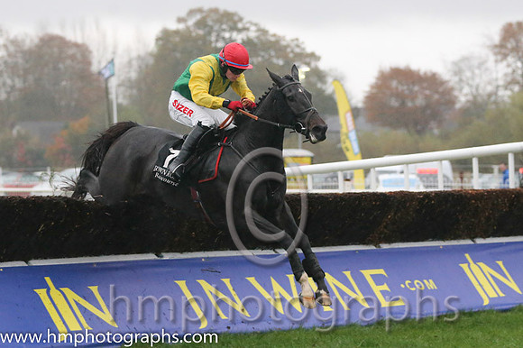 01 Sizing Solution and J J Burke - - 01st (7 ,emerald green, yellow chevron ) Trainer - J T R Dreaper