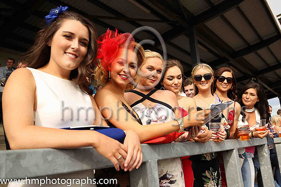Spectators at Downpatrick Racecourse Ladies Day