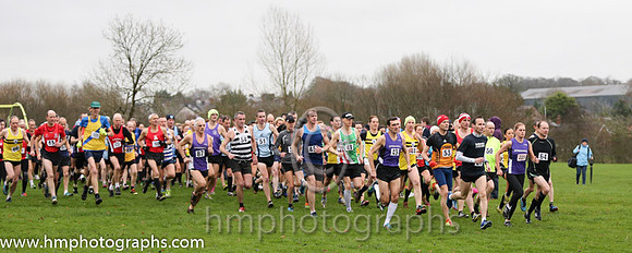 Start of the Women's and Veteran Men's Race at the Malcolm Cup at Ballyclare