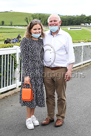 Eve O'Hanlon  Enda Kerley from Carrickmacross at DOwnpatrick Races