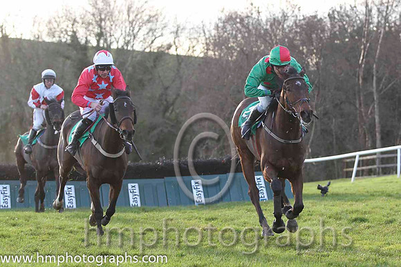 09 Native Court & P T Enright - 9th (6, white, red triple diamond), 08 Udo's Choice & D N Russell - 8th (8, red, light blue stars) & 12 Afram Blue & J P Byrne - 12th (2, emerald green, red spots) - FT