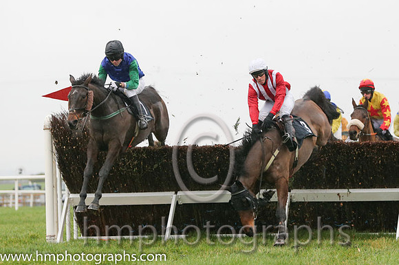 06 Tyrone House and Mr M Watson - - 06th (1 ,blue, green sleeves ) Trainer - R K Watson  08 Kerrib Castle and Mr M McConville - F - 08th (3 ,red and white stripes ) Trainer - Stephen McConville