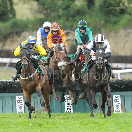 01st James Boru and C J Orr ( 6 , orange, purple chevrons ) Trainer - N C Kelly , Owner - Victor McCrea