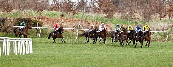Vardas Supreme & D J Bates 2nd  & Hidden Present & D R Dalton 3rd  in the lead at Down Royal - FT8E9125-e