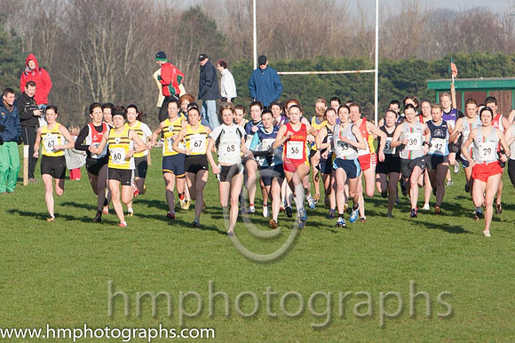 The start of the 2007 Senior Women's Northern Ireland Cross Country Race at University of Ulster Coleraine, Northern Ireland