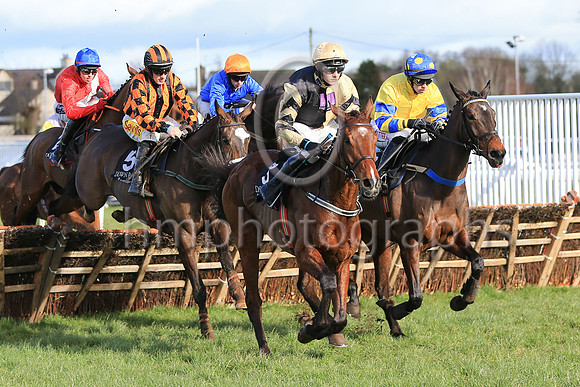 01st The White Volcano and C D Maxwell ( 9 , blue, orange cap ) Trainer - J Woods , Owner - Philip White