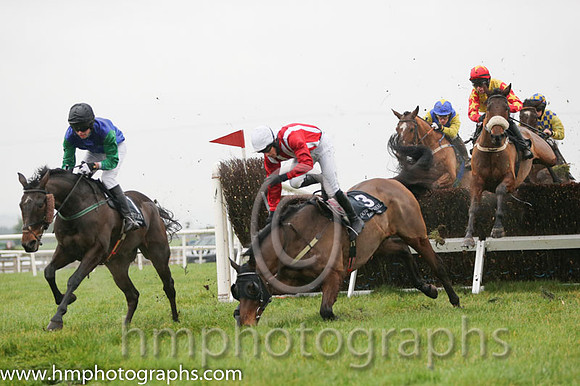 06 Tyrone House and Mr M Watson - - 06th (1 ,blue, green sleeves ) Trainer - R K Watson  08 Kerrib Castle and Mr M McConville - F - 08th (3 ,red and white stripes ) Trainer - Stephen McConville
